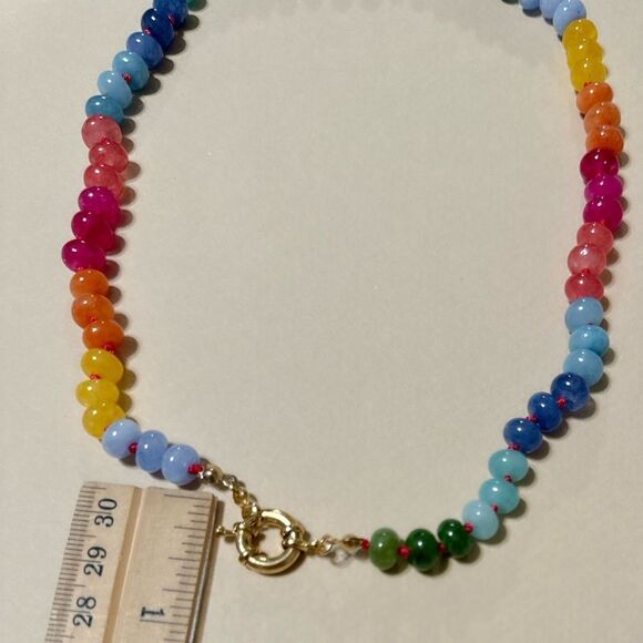 Boho summer beaded necklace N672 - Picture 4 of 4